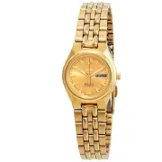 Seiko Women's Watch Series 5 Automatic Gold Dial Plated Steel Bracelet SYME46