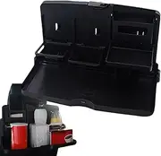 Mihauuke Backseat Tray Table for Cars Kids | Auto Dining Food Rack,Non-Slip Folding Back Seat Drinks Food Tray for Business Commute Long Distance Driving Road Trip Family Travel