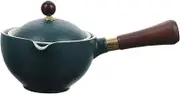 OFFSCH 1pc Portable Ceramic Teapot with Side Handle Elegant for Home Office Travel Easy to to Use for Brewing Various Teas