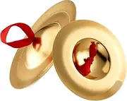 Kisangel 1 Pair Music Musical Instruments Hand Cymbals Instrument Education Small Cymbals Hand Percussion Instrument Instrument Copper Golden