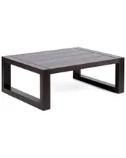 Armen Living Paradise Outdoor Dark Eucalyptus Wood Coffee Table NoSize NoColor