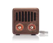 Portable Bluetooth Speaker Wood Retro Mini Portable Vintage Retro Radio FM Wireless Bluetooth Speaker