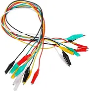 GLEAVI Micro Alligator Clips Test Leads Set 10pcs Dual-Ended Electrical Clamps Color-Coded for Volt Meter Circuit Testing