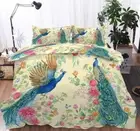 Blue Hole Peacock 3D Printing Duvet Quilt Doona Covers Pillow Case Bedding Sets