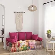 VRAXO 7 Piece Throw Pillow Set Pink Fabric -4.65KG,350381
