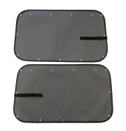 Peterbilt 379-389. Sleeper Window Curtains L+R. Window Covers. Gray