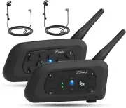 V6C Professional Football Referee Bluetooth 5.1 Intercom w in-Ear Headset 2 Pack