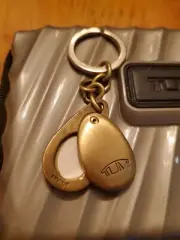 Rare Tumi Italy Locket 2 Picture Keychain & Hardshell Toiletry Travel Case