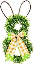 Easter Bunny Spring Wreath for Front 19 Inch Easter Wreath,Bunny Wreath Easter Rabbit Decorations,Artificial Cute