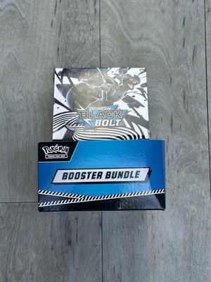 Pokemon Black Bolt Booster Bundle EMPTY Dealer Display Case Box ONLY NO CARDS