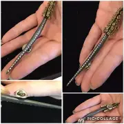 NEW WITH TAGS, SPECTACULAR TODD REED LARGE STERLING AND 18K DIAMOND PIN / BROOCH