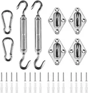 Shade&Beyond Shade Sail Hardware Kit for Rectangle and Square 6 Inches 6 Inch