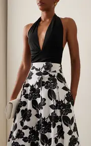 [Carolina Herrera] Gathered Jersey Halter Top