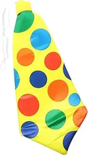 [WHAMVOX] Funny Clown Costume Tie Lightweight Clown Accessory for Party Cosplay Prop Elegant Dot Design Australia Party Supplies