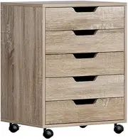 Artiss 5-Drawer Filing Cabinet Mobile Storage Cabinet Chest of Drawers Stand