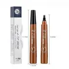 3D 4 Fork Microblading Tattoo Eyebrow Liquid Ink Pen Brow Pencil Waterproof B2B5
