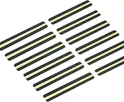LifeGrip Anti Slip Traction Treads with Glow in Dark Stripe (12-Pack), 2" X 12", Best Grip Tape Grit Non Slip, Outdoor Non Skid Tape, High Traction Friction Abrasive Adhesive (2" X 12" X 12P, Glow)