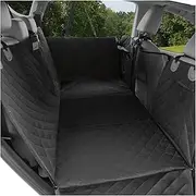 Waterproof Back Seat Extender Dog Car Seat Cover for Back Seat Bed with Mesh Window Storage Pocket Supports 220lbs Dog Hammock