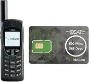 Iridium 9555 Satellite Phone Telephone & Prepaid SIM Card with 600 Minutes / 365 Day Validity - Voice, Text Messaging SMS Global Coverage