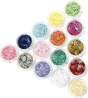 HONMEET Unique Nail Sequins Decor Safe Glitter Flakes for Nail Art Party Craft Projects