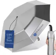 Compact Sun Protection UV Umbrella - Auto Open/Close - Double Vented Canopy - Wi