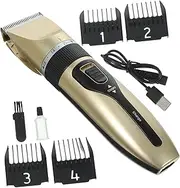 ELAYARD 1set Portable Professional Haircutting Electric Clippers Kit Golden Electric Shears for Hairdressing Barber Scissor Boy Girl and Adults Ceramic Blades for Smooth Cutting