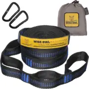 Wise Owl Outfitters Hammock Straps for Trees Heavy Duty - Set of Two Blue