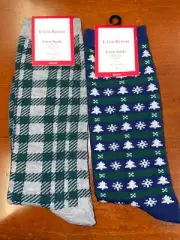 MSRP $40 Club Room Christmas Holiday Crew Sock 4-Pack Size OSFA