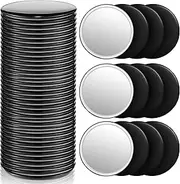 Blulu Compact Mirror Bulk Mini Portable Round Small Makeup Pocket Mirror for Purse Women Travel Daily Use, 2.76 Inch(Black,36 Pieces)