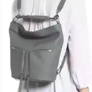 Allsaints Small Fetch Leather Backpack - MINK GRAY