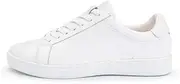[Anna Kern] Suny 7425 Men's Dance Trainers - White Leather - Normal Width - Full-Length PU Sole - Removable Multi-Width Midsole, White, 12.5 AU