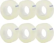 OWLKELA 6 Rolls Transparent Tape Refills, Clear Tape, All-Purpose Transparent Glossy Tape for Office, Home, School