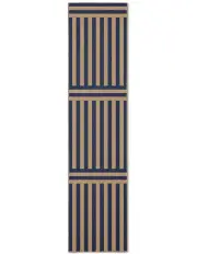 [Double Rugs] Plinth Washable New Jute Area Rug in Royal Blue