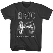 ACDC Mens New T-Shirt ABOUT TO ROCK 100% Cotton SMOKE Tee in SM - 2XL