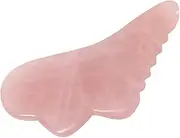 ORFOFE 1pc Pink Scraping Plate Natural Gua Tool for Facial Massage Enhances Reduces Puffiness and Wrinkles Safe and Durable Design