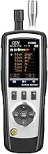 CEM DT-9880 PM2.5/10 Air Particle (0.3,0.5,1.0,2.5,5.0,10μm) with 2.8 inch TFT Color LCD Display Supports Photos and Camera, Temperature, and Humidity, Dust-Free Workshop and Hospital, etc.