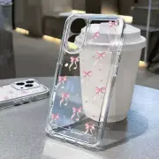 For iPhone 16 Pro Max 15 14 13 12 11 7 8 XS Shockproof Cute Bow Phone Case Cover
