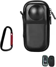 Carrying Case for Insta.360 X5, Portable Lightweight Bag Compatible with Camera Cage and Lens Guard for Insta.360 X5, PU Leather Hard Shell Case with Carabiner Accessories