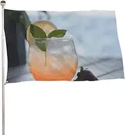 Summer Cocktail Flag 60x96 in Double Sided Printed Garden Flag Decorative Banner No Fade Yard Flag with Brass Grommets Hanging Photo Backdrop for Indoor Outdoor Party Home Decor