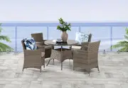 BARBOSA 5 Piece Round Outdoor Dining Setting.