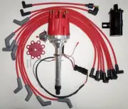 BIG BLOCK CHEVY 396-454 Pro Series Small HEI Distributor +Black Coil +Plug Wires
