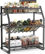 3-Tier Spice Rack Organizer Kitchen Shelf Countertop Bathroom Vanity Storage