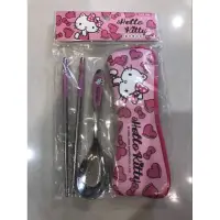 在飛比找蝦皮購物優惠-Hello Kitty 凱蒂貓 環保餐具組 不鏽鋼餐具