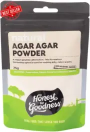 , Agar Agar Powder, 75 Grams - Vegan Substitute for Gelatin. a Flavourless and O