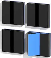 4 Pcs Sticky Note Dispenser, Magnetic Sticky Note Holder for Post It Notes, 3 x 3 Inch Sticky Note Organizer for Office Home Classroom, Black