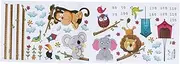 ULDIGI Animal Growth Chart Wall Decal Fun Zoo Pattern Height Measurement Sticker for Nursery Easy to Apply Remove Material Suitable for Smooth Surfaces