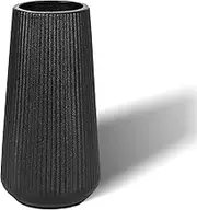 Black Ceramic Vase, IGGUCEA Small Cute Flower Vase for Pampas Grass, Home, Living Room, Dining Table, Farmhouse, Office Decor, Bedroom, Table, and Kitchen Shelf
