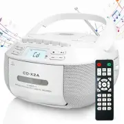 CD Player Boombox Cassette Player Combo with Bluetooth,AM/FM Radio,Stereo Sou...