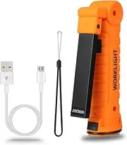 LED Rechargeable Work Light Flashlight Torch,Vagocom USB Portable COB Bright Inspection Lamp,Small Lantern with Magnetic Base for Mechanic Tools,Mechanic,Camping,Emergency,Workshop(1 Pack)