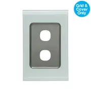 Clipsal Saturn 30 Series 2 Gang Grid & Plate Ocean Mist